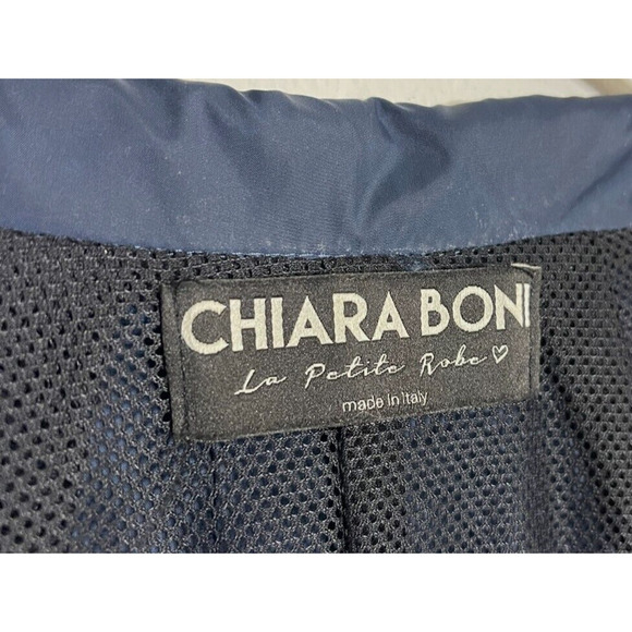 La Petite Robe di Chiara Boni Jacket L Navy Blue Slouchy Fit Trench Windbreaker - Picture 4 of 8